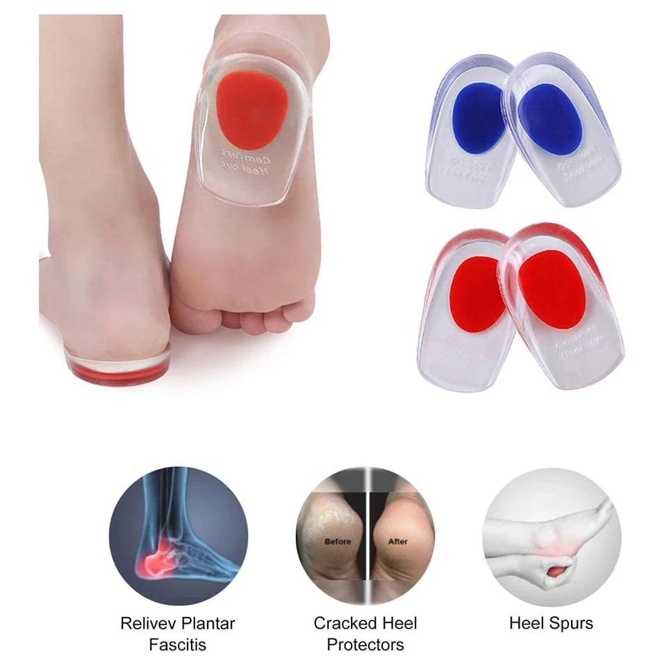 INSOLE GEL ANTI TUMIT PEGAL ALAS SEPATU GEL SILICON INSOLE SILICON SILICON KAKI