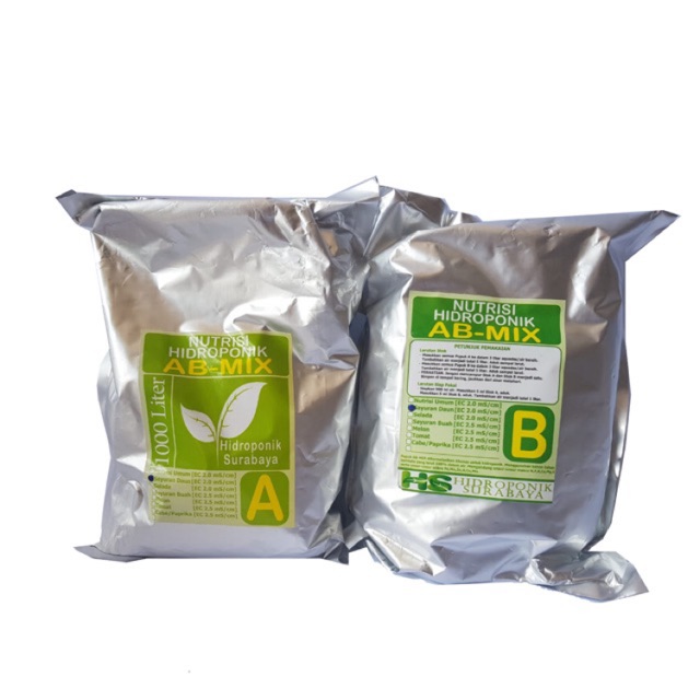 Pupuk nutrusi AB mix daun Hidroponik Surabaya