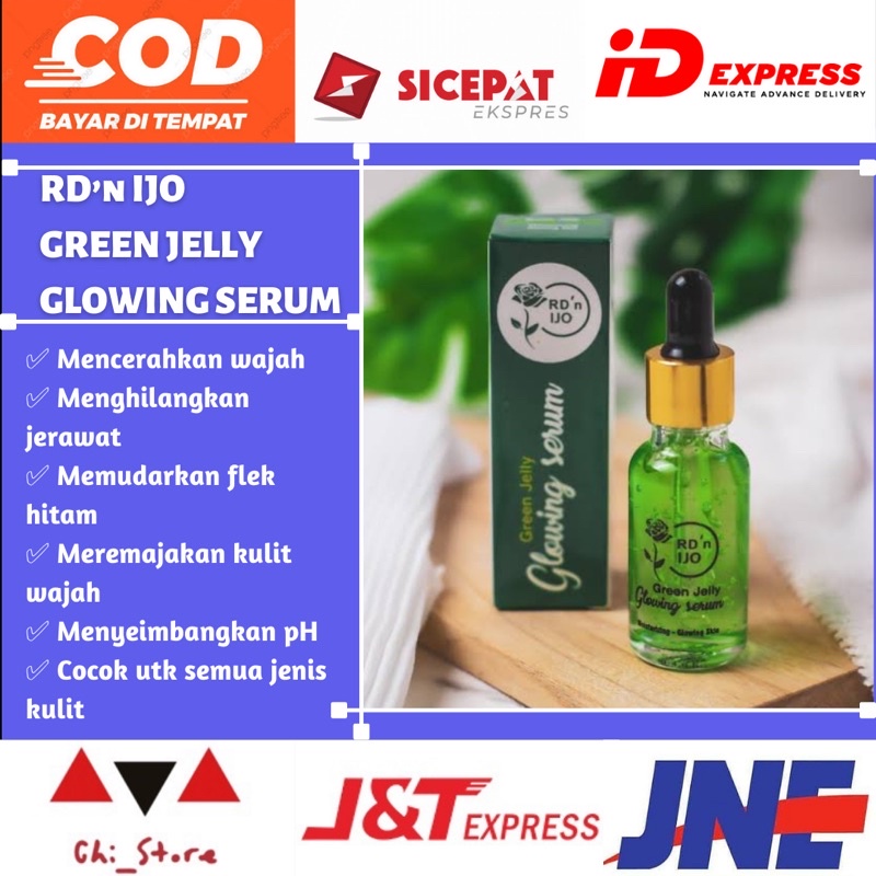 Serum RD’n ijo ori bpom rdn perawatan wajah glowing cerah bebas jerawat flek hitam anti aging menyam