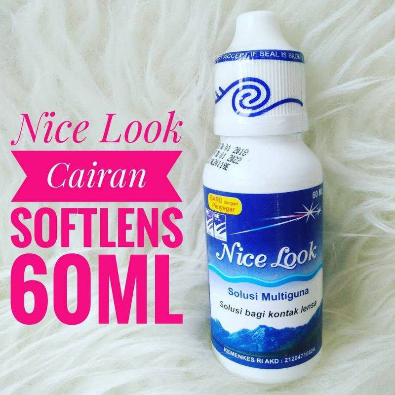 Nice Look 60ml Cairan Pembersih Softlens Mata Air Soflens Nicelook MPS Multi Comfort Extra Softlen