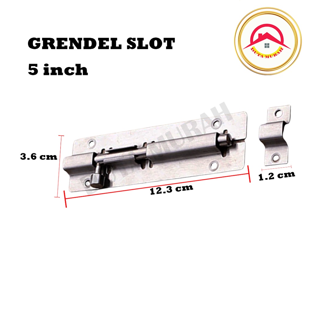 Grendel pintu stainless / grendel jendela / Slot Pintu / Slot Jendela 5 inch