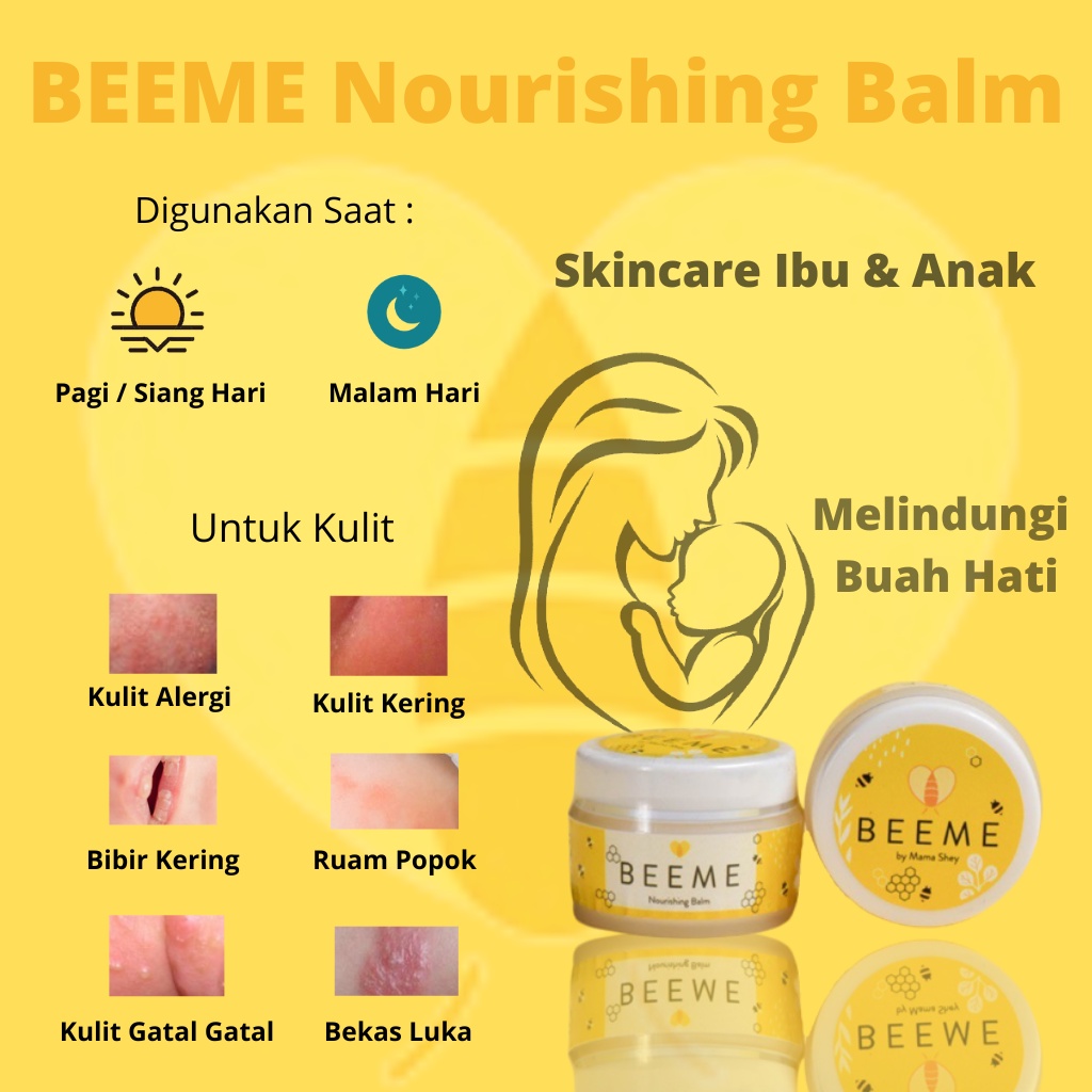 Beeme Beemee Bemee Nourishing Balm Krim Perawatan Wajah Kulit Sensetif Bekas Luka Menutrisi Muka Bayi Balita Bumil Busui Bpom Original