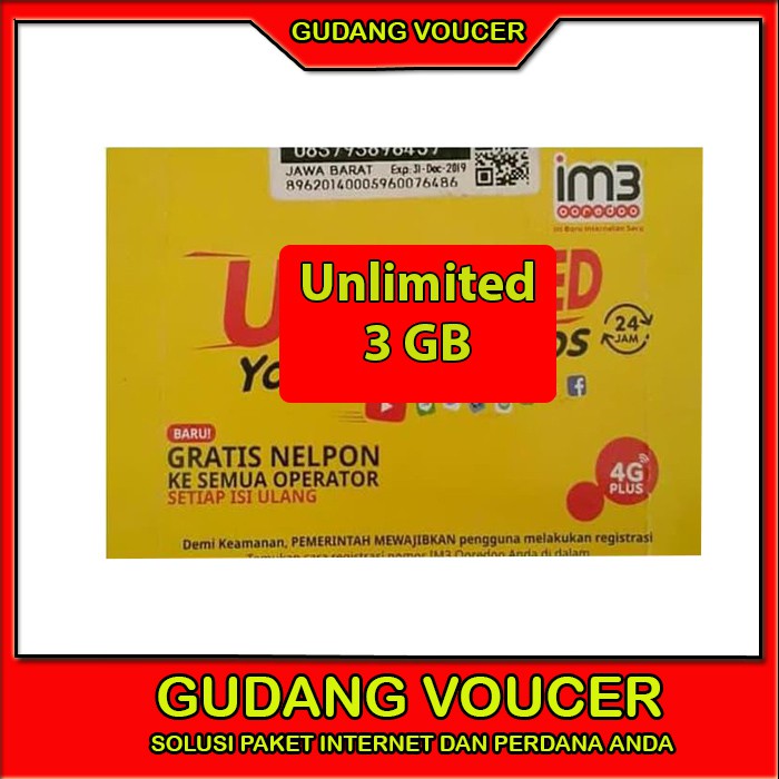 A068 Perdana Indosat 3 GB Freedom U