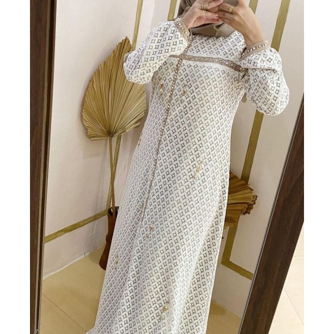 zeen by zi/zeen attire wafa dress, gamis brukat