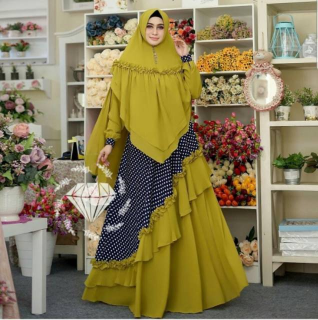 SYARI EKARIA POLKA BANYAK WARNA ( REALPIC GESER FOTO )