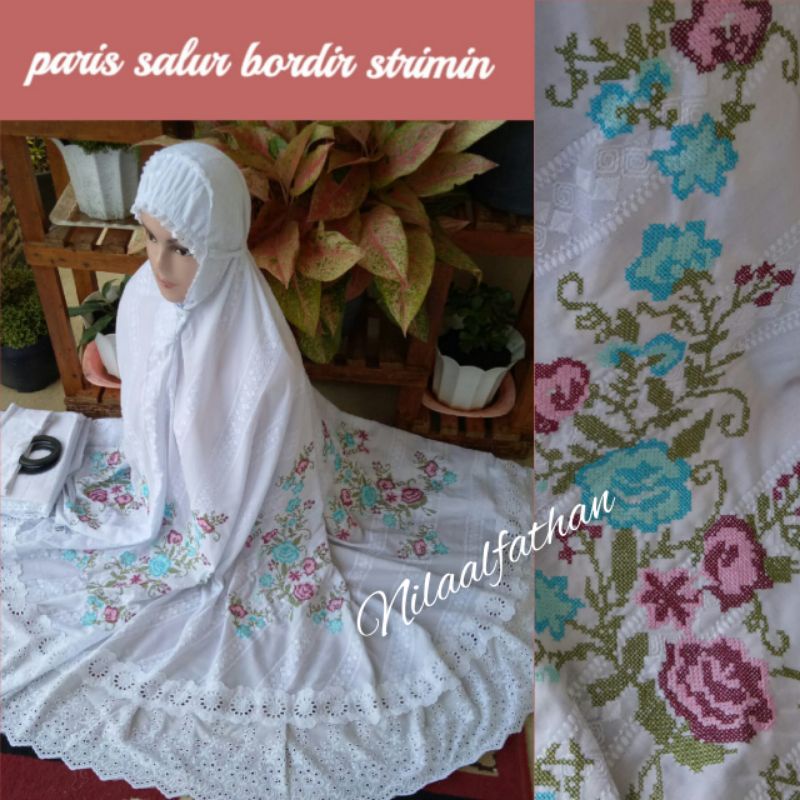 MUKENA BORDIR KATUN PARIS