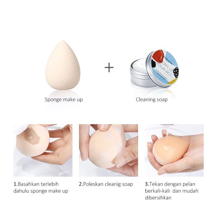 BEAUTY BLENDER Tear Drop Egg Sponge Make Up Wanita Terlaris Lembut Premium Spons Make Up Colorfull Sponge Telur