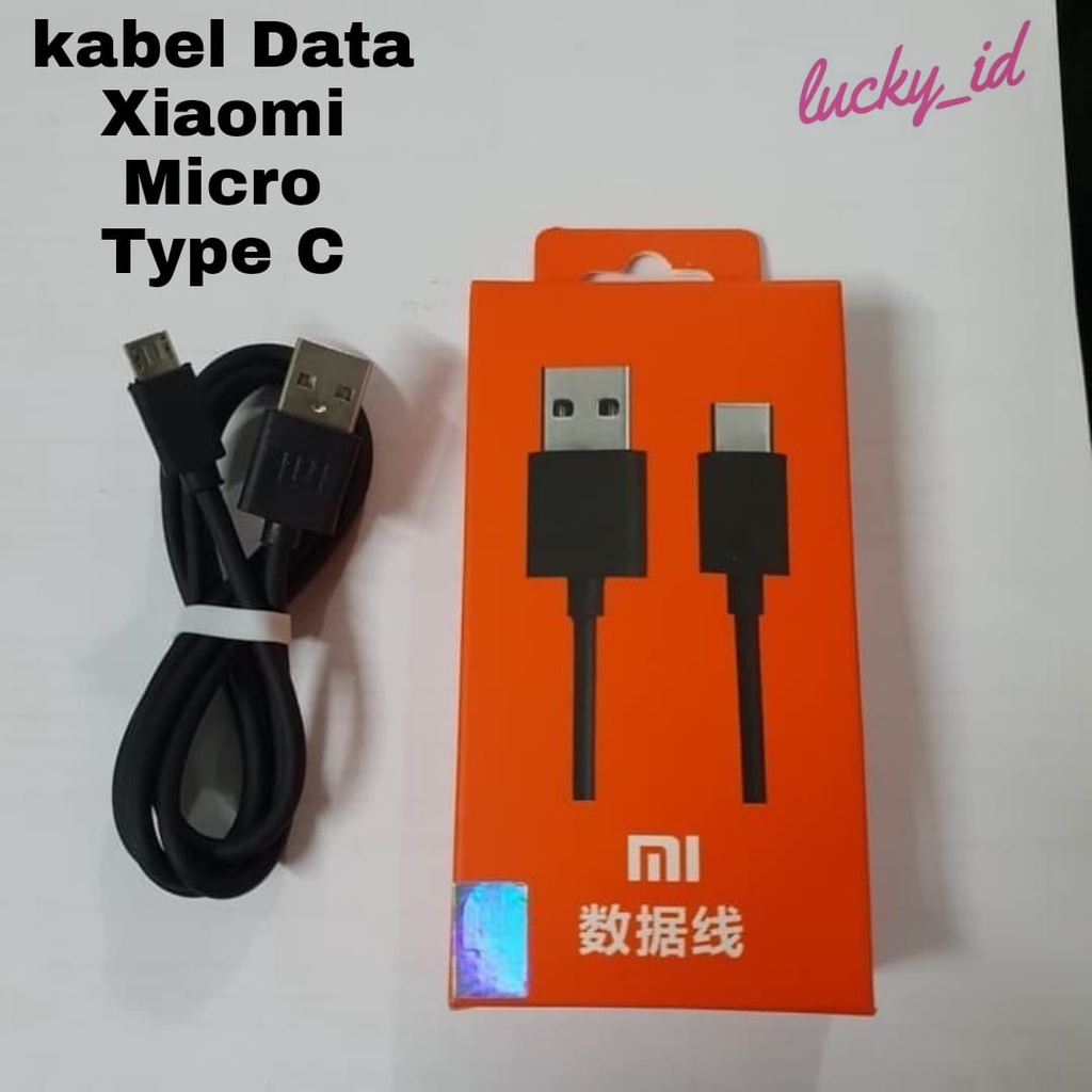 Kabel Data Xiaomi Micro USB / Type C Original 100%