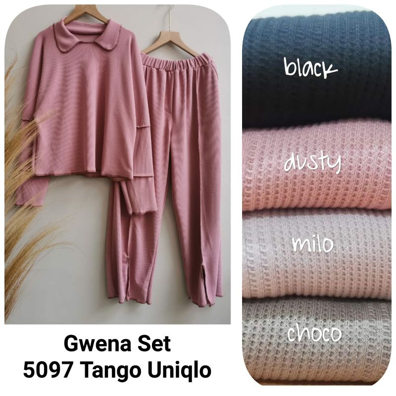 Oneset Setelan Celana Tango Uniqlo Knit by Clarke