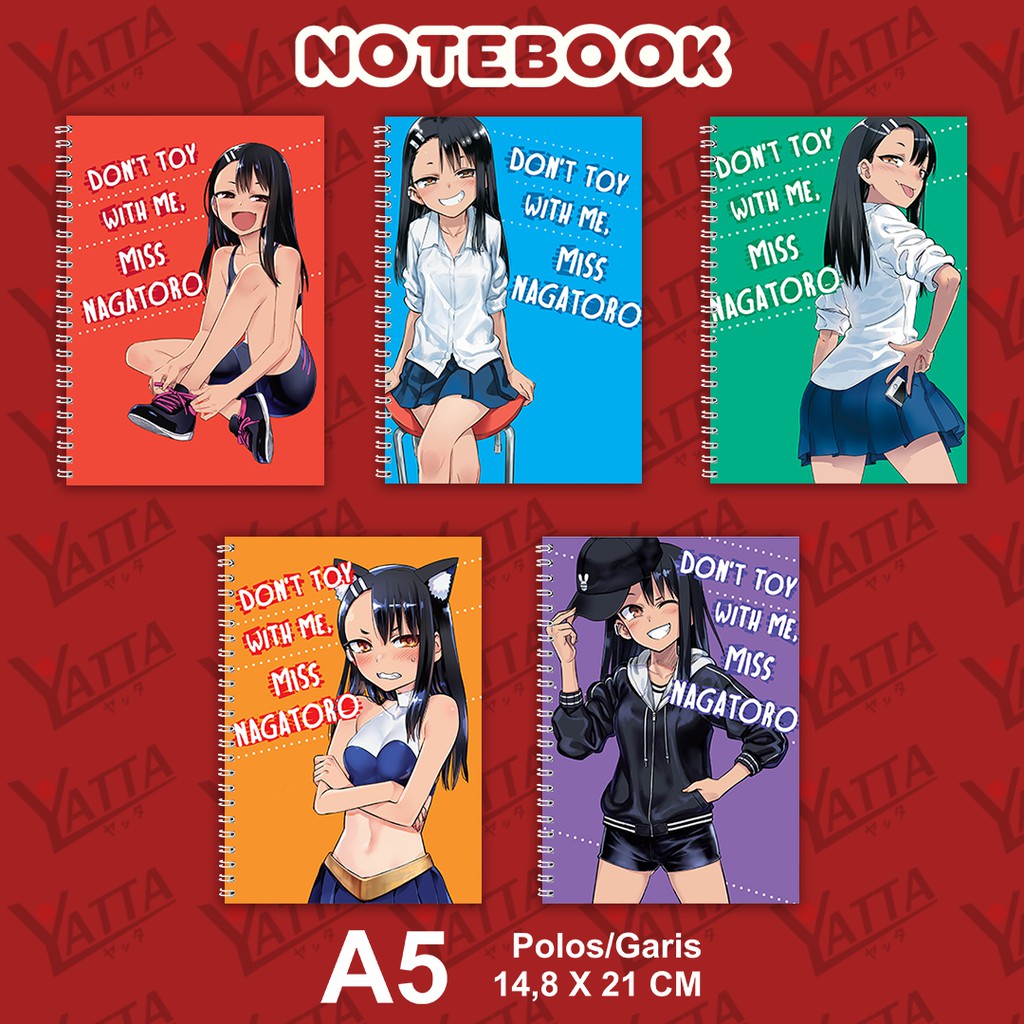 

Notebook Anime ukuran A5 14,6 cm x 21 cm Ijiranaide, Nagatoro-san