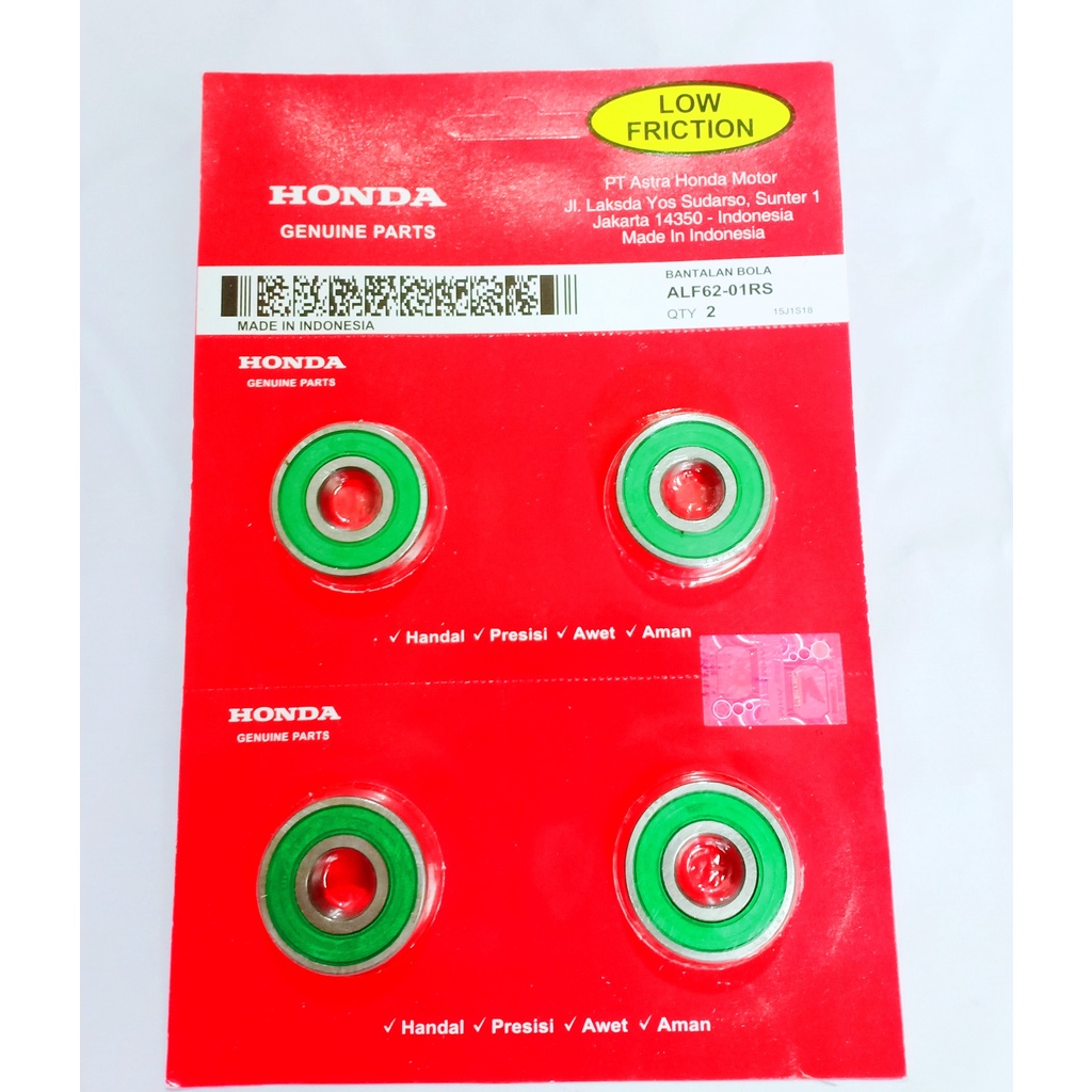 Bearing Laher RODA 6201 ALF62-01RS ISI 4 PCS - BEAT UNTUK MOTOR - VARIO - SPACY - BLADE LAMA - REVO 