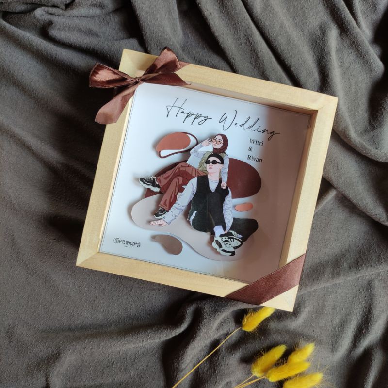 Kado unik / Scrapframe 3d / Pop Up Frame 3d / Kado Pernikahan / Kado Wisuda / Kado ulang tahun