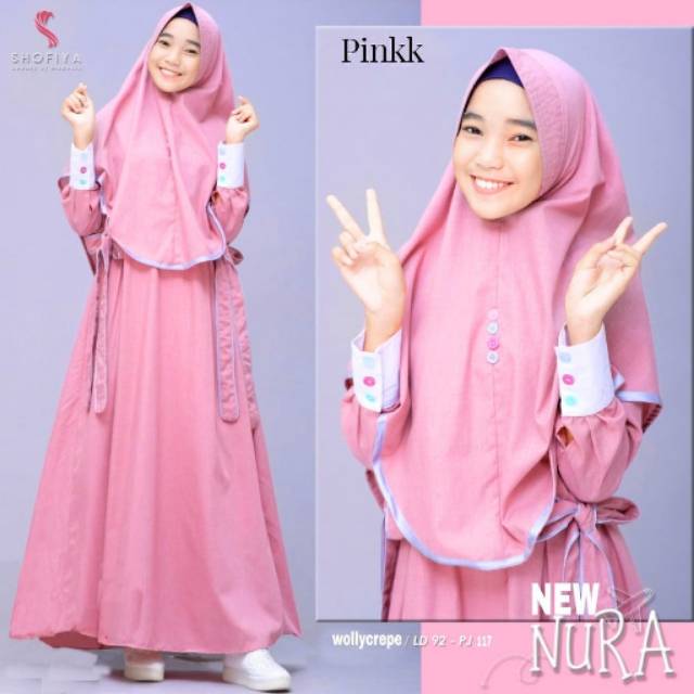 Gamis Remaja SD-SMA_Gamis Nura_Gamis Set Hijab Remaja