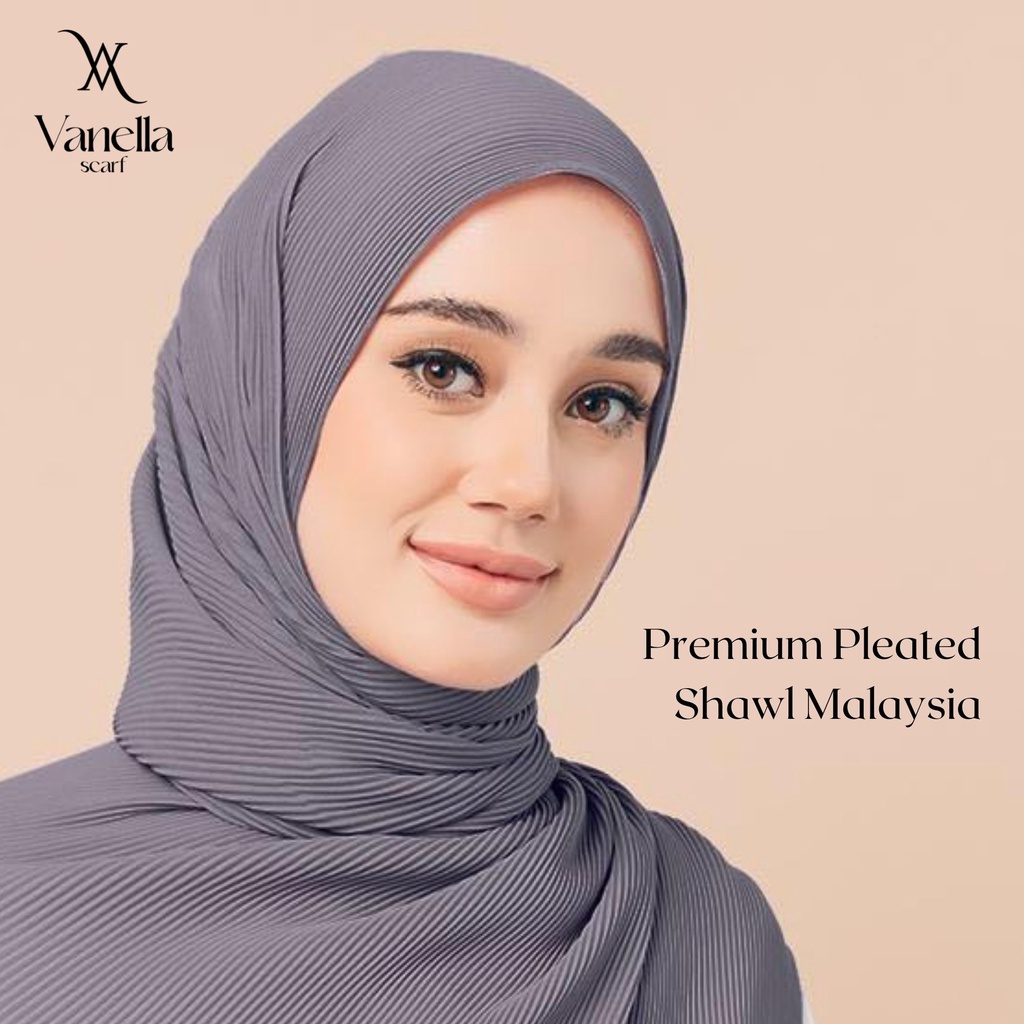 Pleated Shawl Pashmina Plisket Malaysia Cerutty Babydoll
