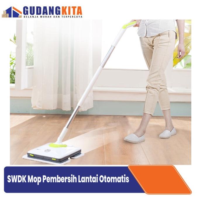 SWDK Mop Alat Pel Pembersih Lantai Elektrik Rechargeable