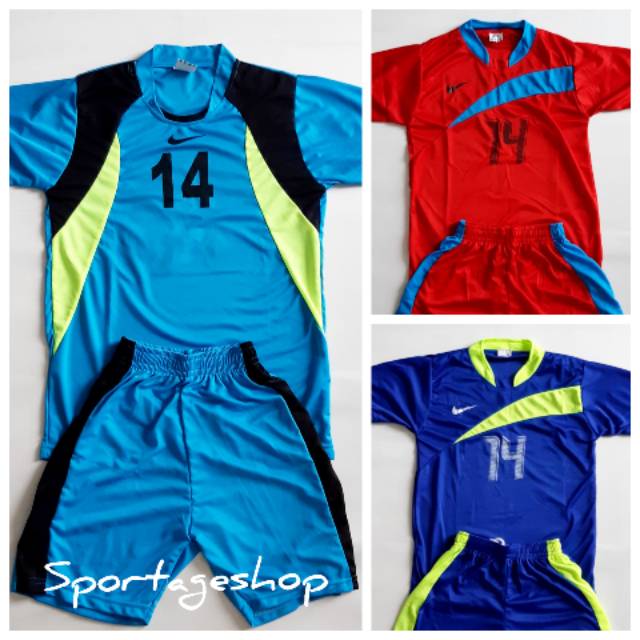 Baju Kaos Tim Team Anak NIKE Setelan Bola Futsal isi 12 Stel Murah