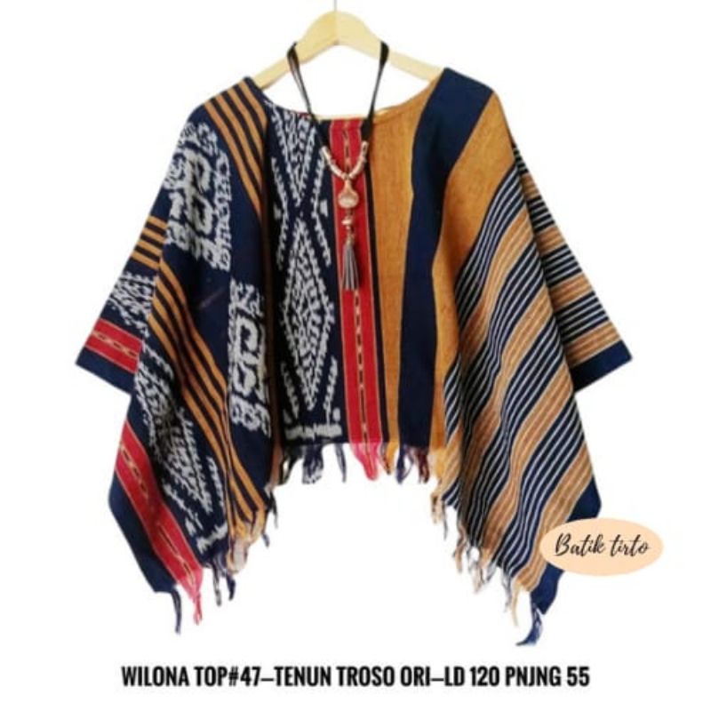 Wilona Blus Kelelawar Kalong Lowo Tenun Troso ATBM