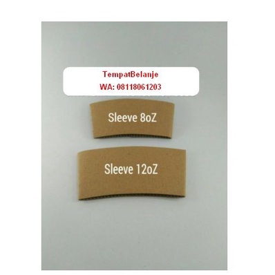 Minum-Peralatan-Paket- Sleeve Paper Coffee Cup Pegangan Tahan Panas Gelas Kertas Kopi 8Oz 240