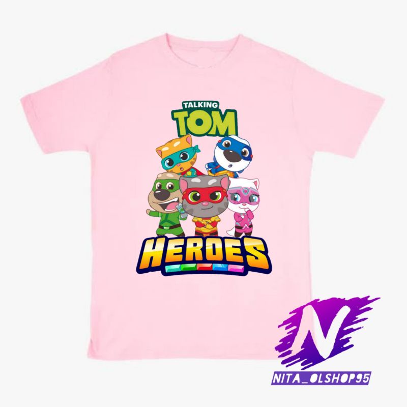 talking tom friends kaos anak my talking tom friends game heroes baju kucing tom and friends