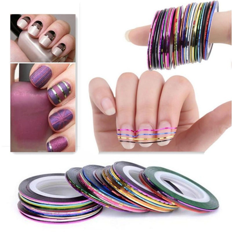 Nail Art Stripping / Striping Tape Nail Art Selotip / Isolasi Kuku