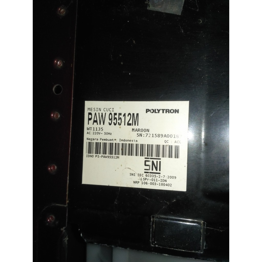 MOTOR DRAIN MESIN CUCI POLYTRON OTOMATIS 1 TABUNG PAW 95512M