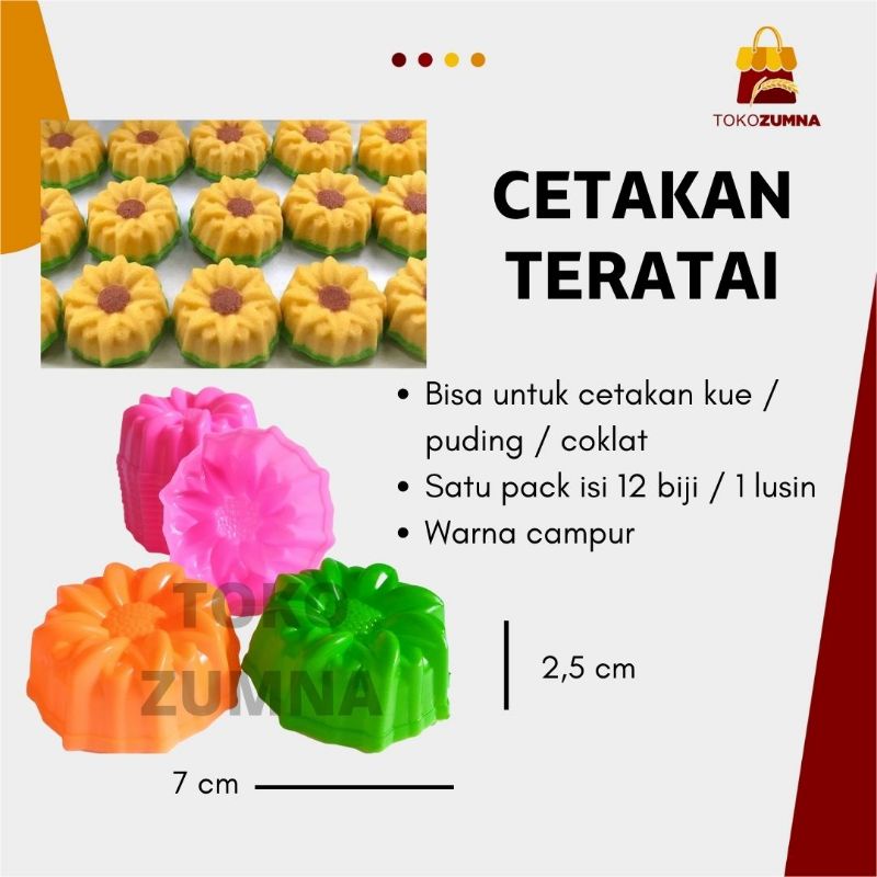 Cetakan Kue Bunga Teratai / Cetakan Puding Teratai / Cetakan Bolu Kukus Brownies Mini