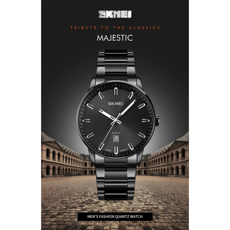 ARS - SKMEI Jam Tangan Analog Pria Strap Stainless Steel - 1878