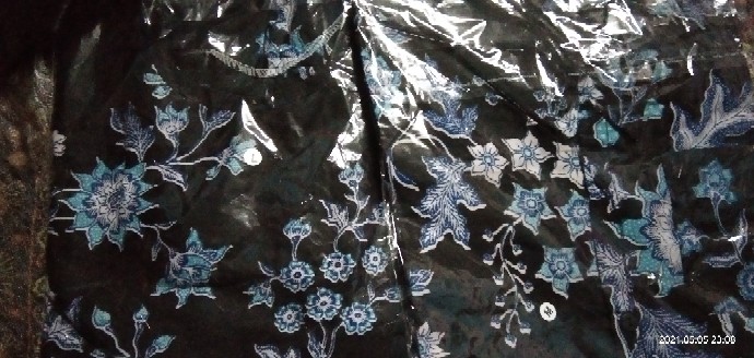 Promo Batik Couple Keluarga Sarimbit Sania Ruffle Batik Ori Ndoro Jowi Motif Cibulan Biru