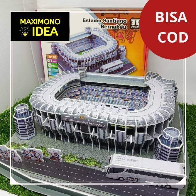 Real Madrid Puzzle 3D Real Madrid Bernabeu Replika Stadium Stadion Real Madrid