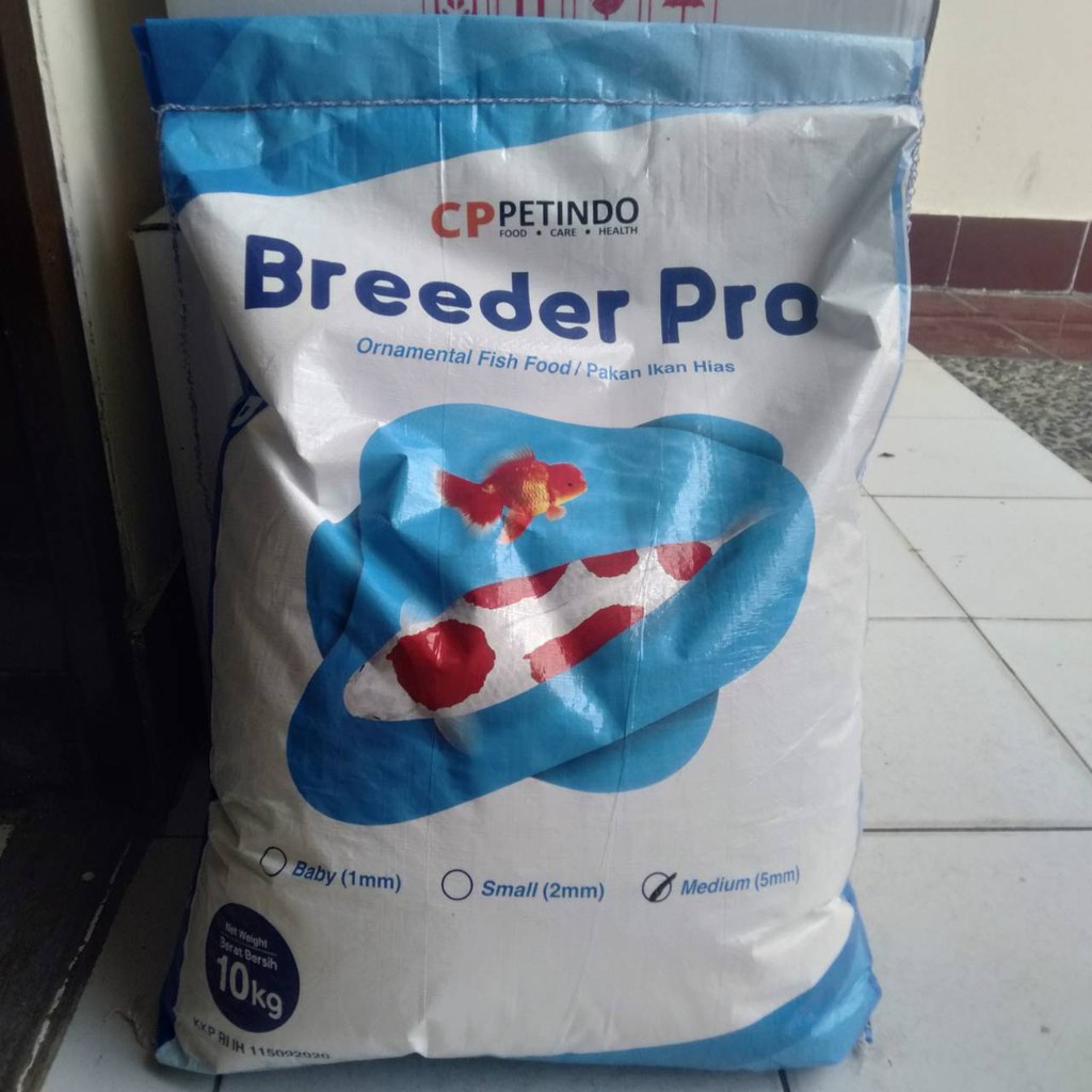 BREEDER PRO FISH FOOD NETTO 1 KG SIZE MEDIUM (5MM) PELET IKAN