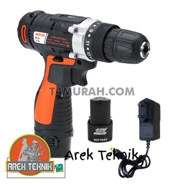 MESIN BOR CORDLESS MBT143 12V AOTUO PORTABLE BONUS BATERAI