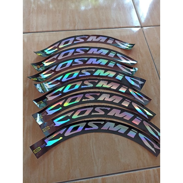 Jual stiker decal velg rim hologram mavic cosmic sepeda lipat folding ...