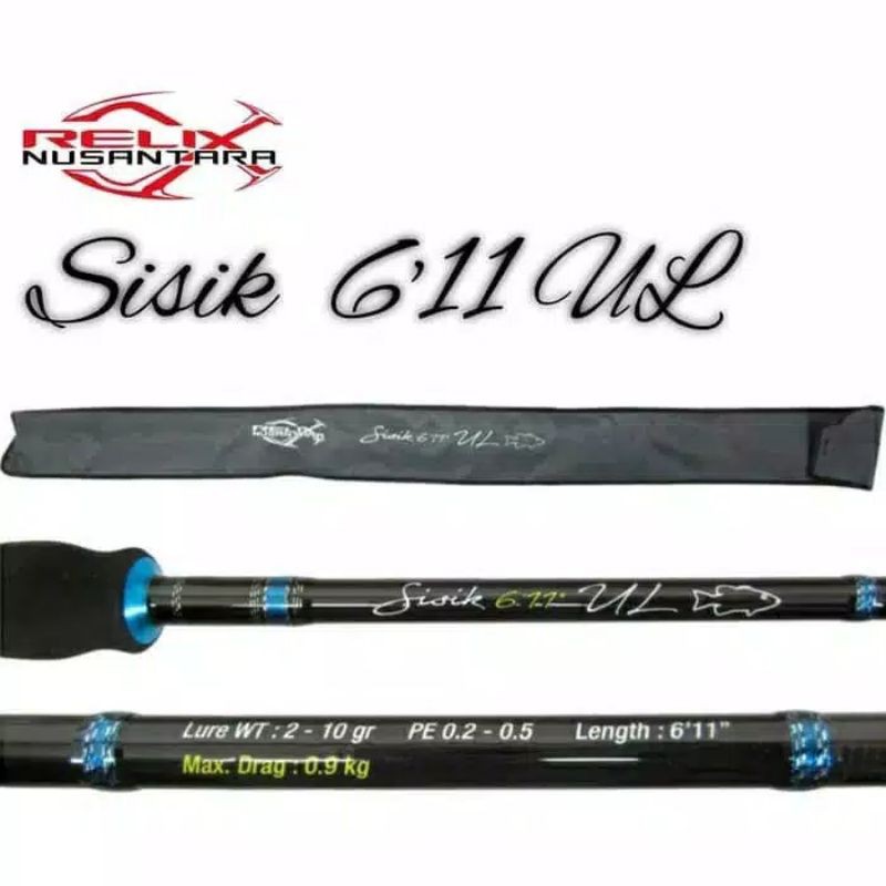 Rod Joran Relix Nusantara Sisik 611 ul 2-6 lb ultralight casting