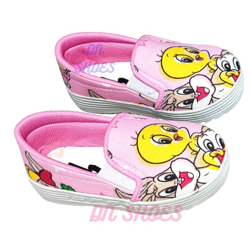 Sneakers Anak Cewek Sepatu Tali Anak Perempuan Motif Unicorn Ungu Cute 1- 7 tahun