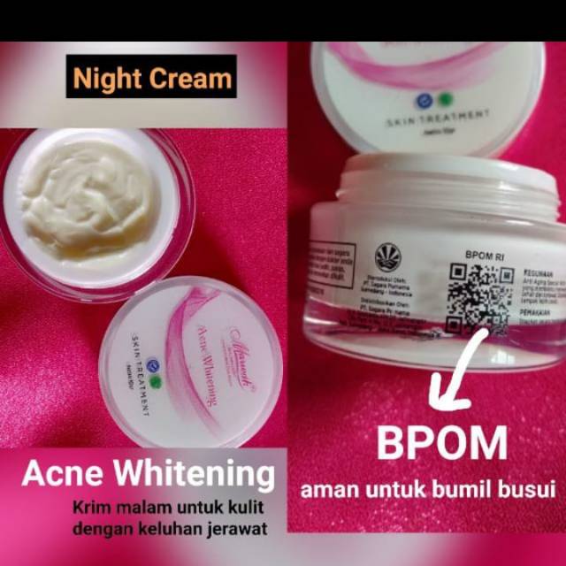 MARWAH NIGHT CREAM BPOM ACNE WHITENING