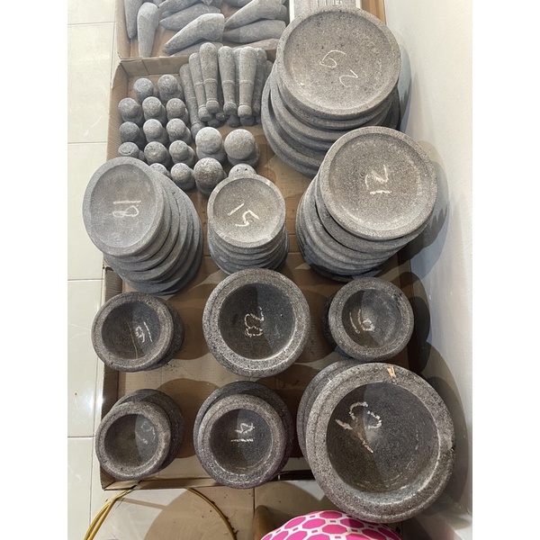 Cobek Oval+Ulekan / Batu Bakar / Cobek Karakter+Ulekan