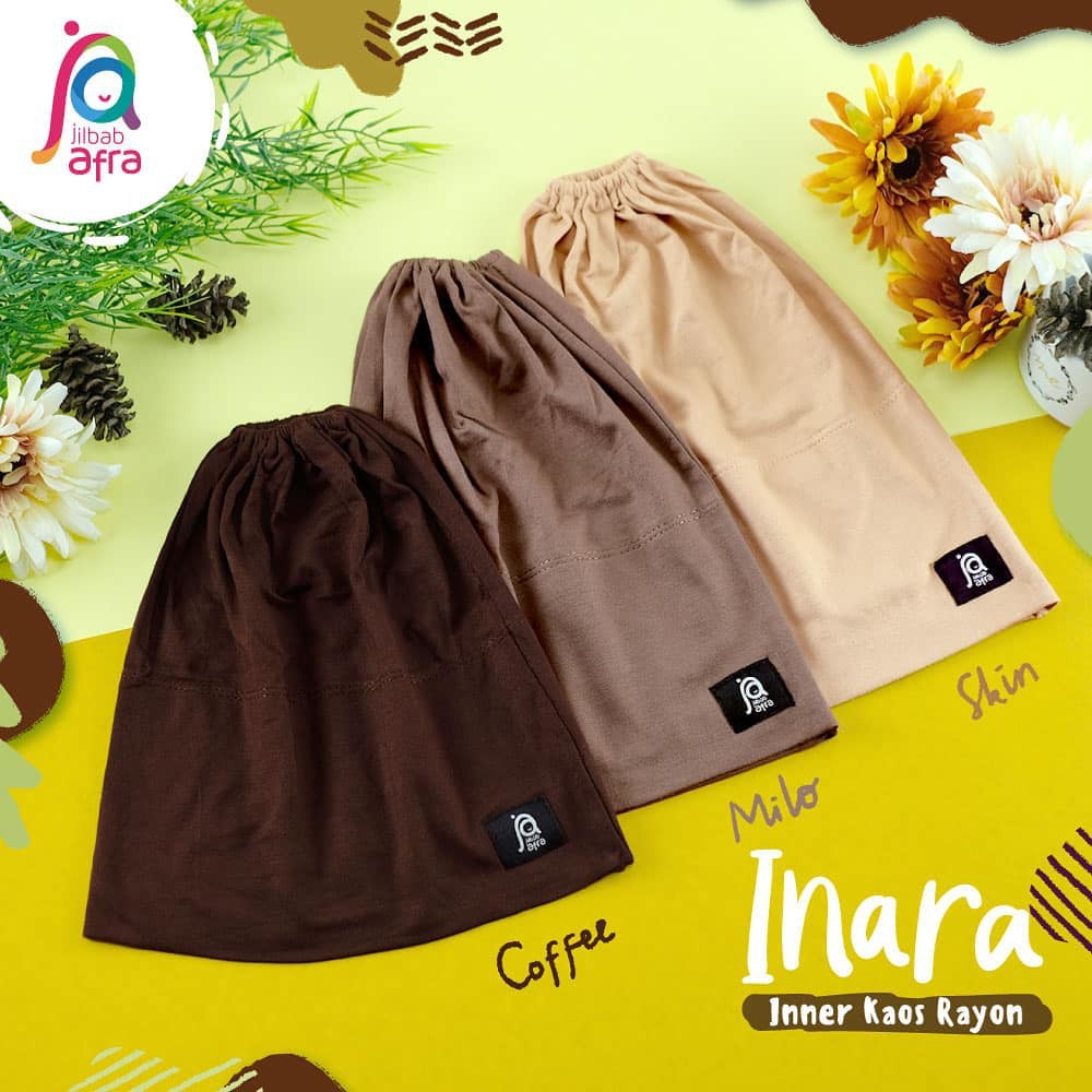 INARA Ciput Bahan Kaos Rayon INNER Jilbab Afra - Adem dan Nyaman