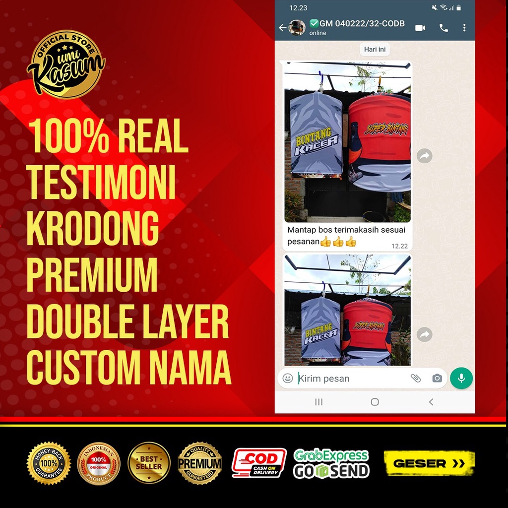 Kerodong Kacer Umi Kasum Double Layer Krodong Kotak Bisa Custom Nama | Kandang Kacer No 1 No 2 No 3 Anti Lecek Anti Luntur Murah Berkualitas -  Sangkar Kacer -  Sangkar Burung Kotak Persegi- Krodong Original Umi Kalsum Full Printing