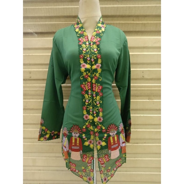Kebaya Encim Kebaya Encim Lengan panjang Kebaya Encim Modern Kebaya Encim Bordir Kebaya Encim jumbo Kebaya Betawi modern Kebaya encim putih Kebaya Kartini-Ijo