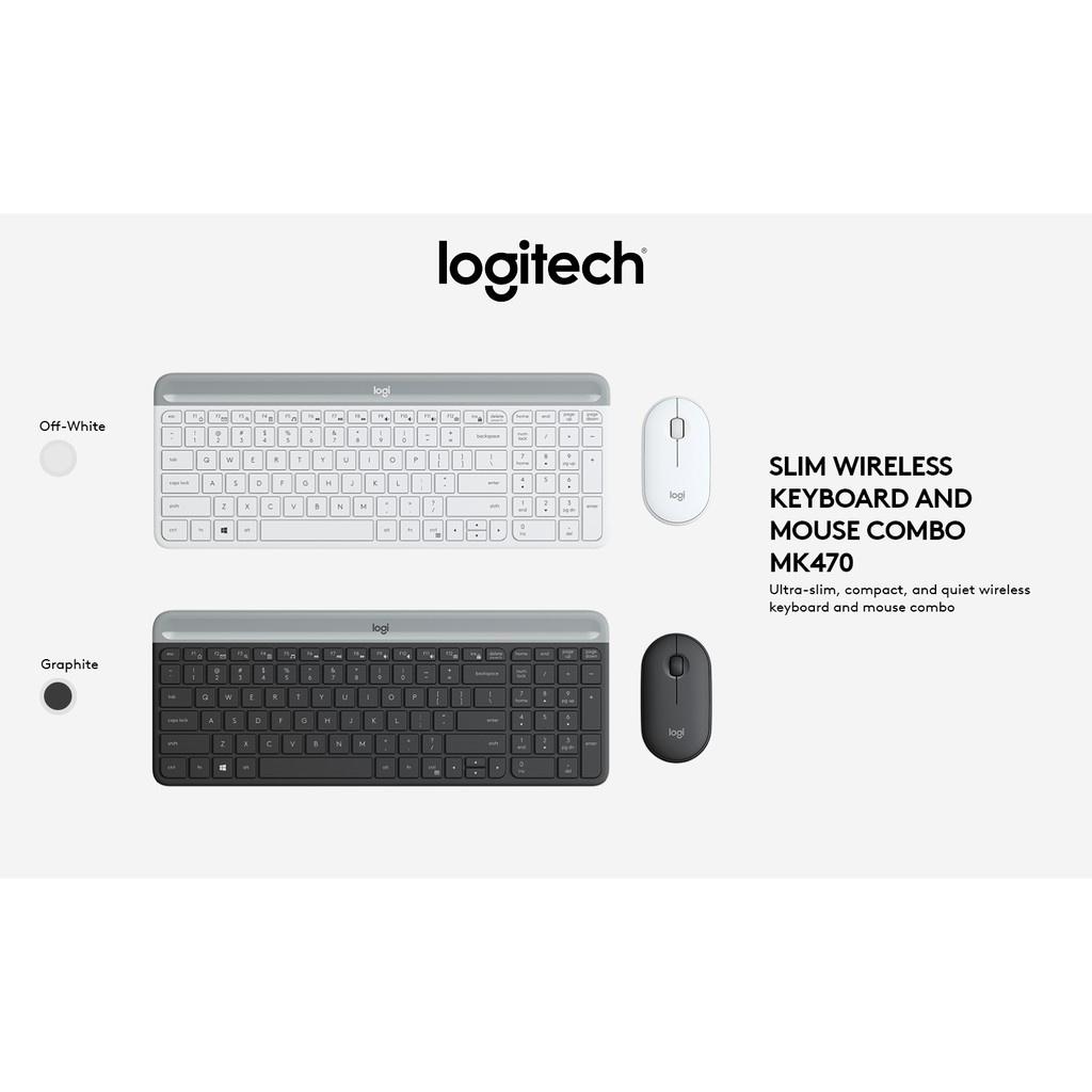 Logitech MK470 / MK 470 Slim Combo Keyboard &amp; Mouse Wireless