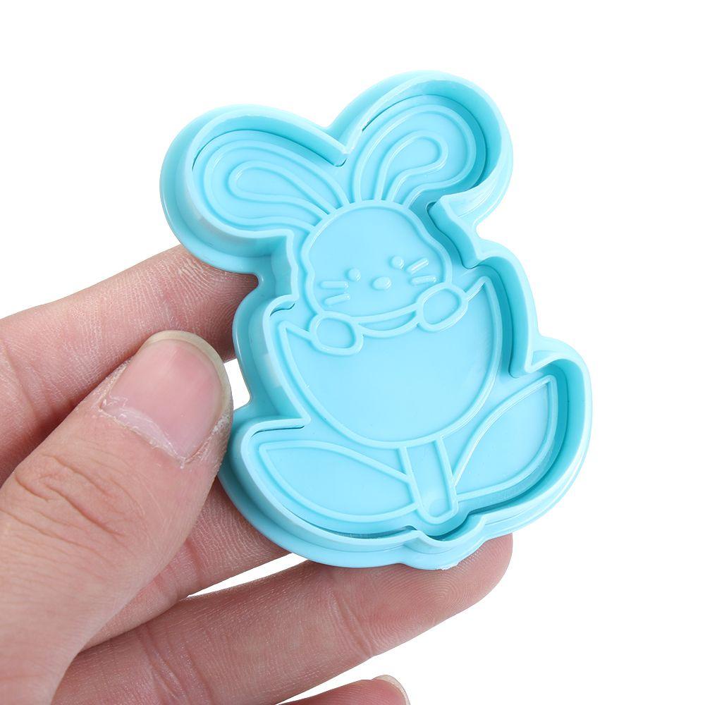 R-FLOWER Easter Egg DIY Plastik Alat Baking &amp; Pastry Dekorasi Paskah Rabbit Chick Cookies Cutter