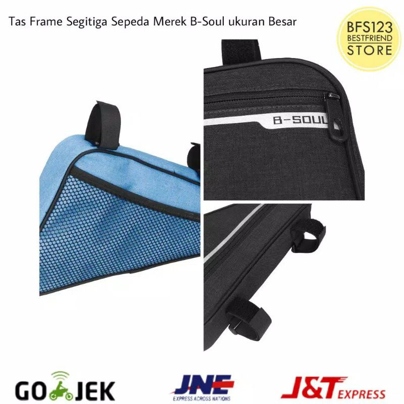 tas sepeda frame segitiga B-soul ukuran besar tas segitiga rangka B-SOUL