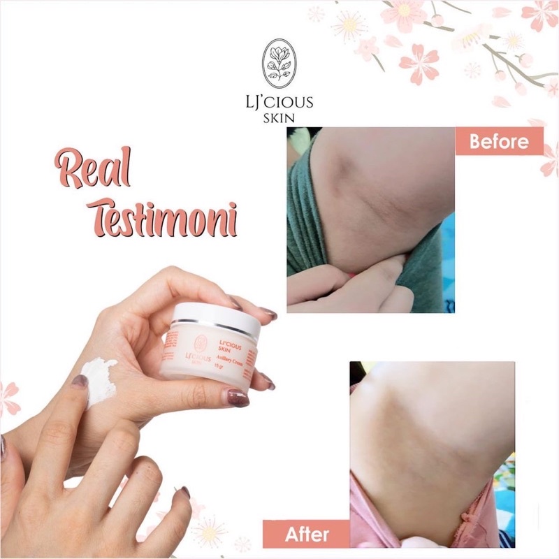 LJ’CIOUS SKIN Axillary cream 15gr BPOM Lightening Cream | Armpit Cream | Underarm Cream | Pencerah Ketiak Cream Pemutih ketiak Pencerah lipstan hitam selangkangan leher hitam