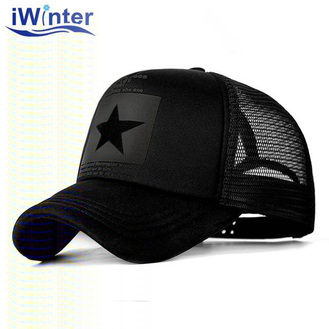 Topi Trucker Baseball Star Quick Drying Mesh Modis Sport olahraga jnp