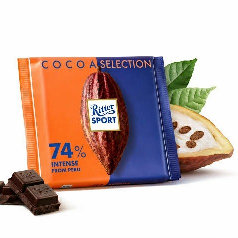 

coklat ritter sport cocoa 74% intense 100gr