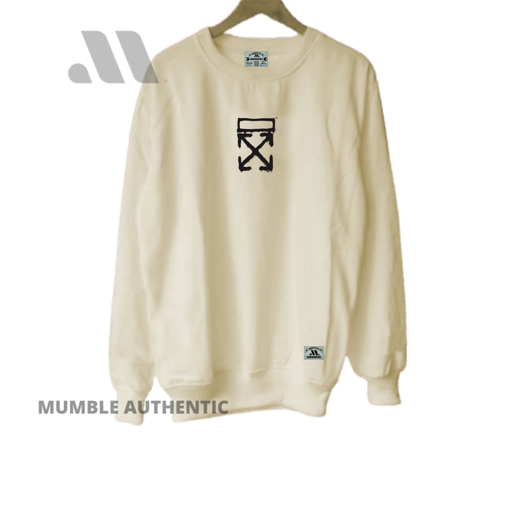 Crewneck Cream Simple Kekinian Terbari Bahan Flecce Tebal ful Callor Sweater Pria