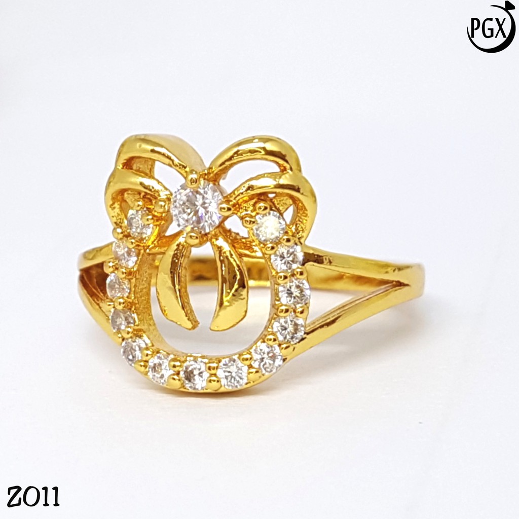 PGX Cincin Xuping Wanita Lapis Emas Aksesoris Perhiasan Fashion Premium - Z011