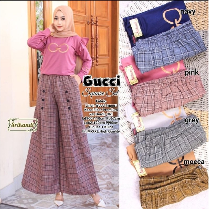 Gucci Square Baju Setelan Wanita