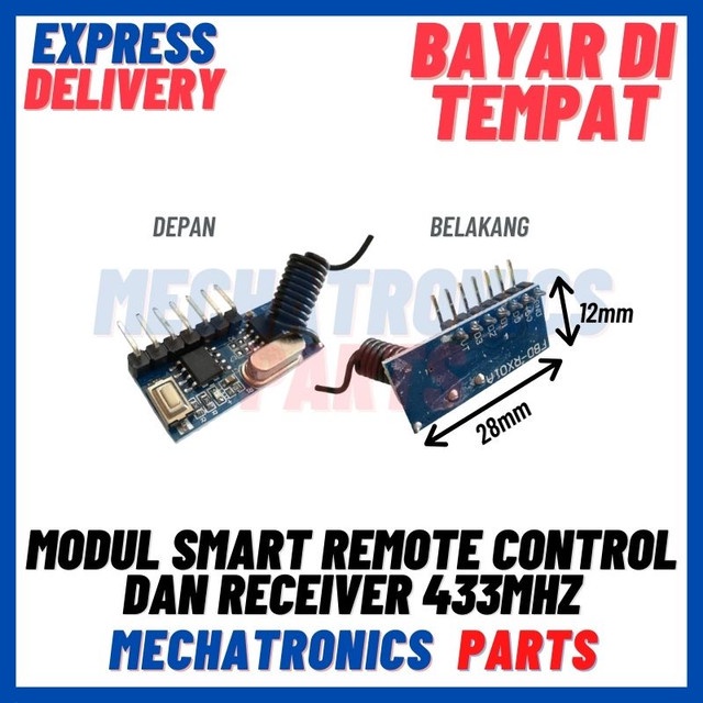 [NET-9004] MODUL SMART REMOTE CONTROL DAN RECEIVER 433MHZ ARDUINO RASPBERRY PI