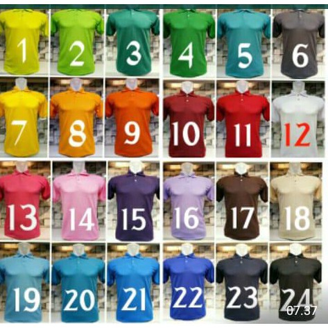 BAJU KAOS KERAH POLOS / BAJU POLO BAHAN KATUN LACOSTE POLOS MURAH